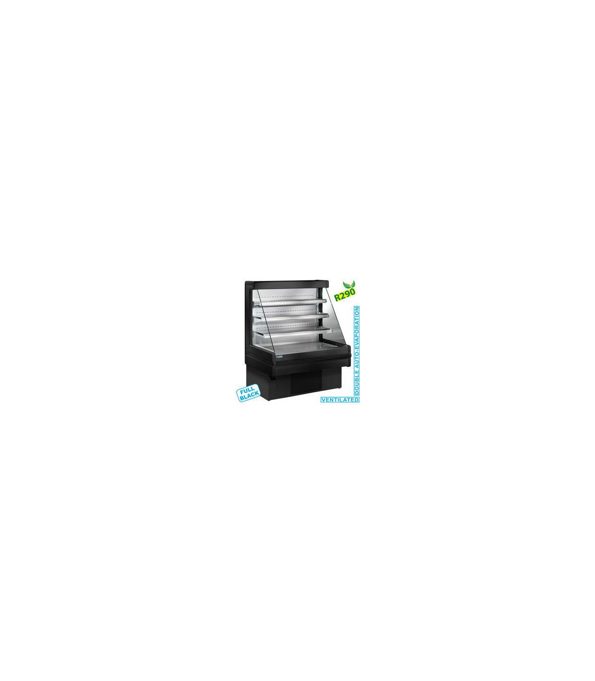 MEUBLE MURAL REFRIGERE SOFT-DRINK - PRODUIT LAITIER 100CM NOIR DIAMOND dans VITRINES MURALE