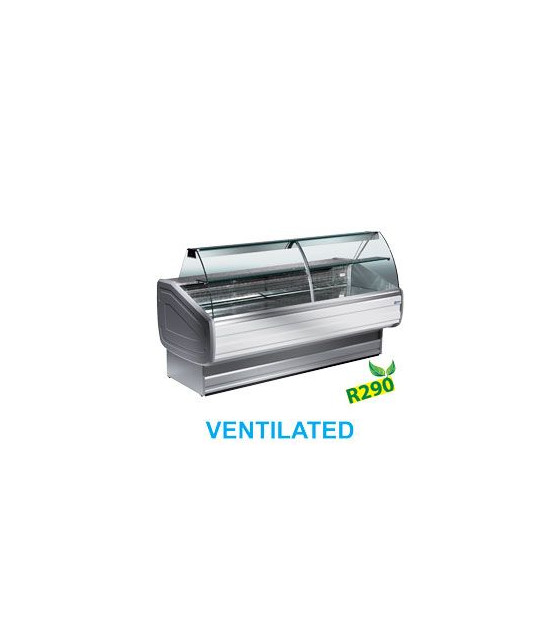 COMPTOIR VITRINE REFRIGERE VITRE BOMBEE VENTILE 300CM DIAMOND dans COMPTOIR