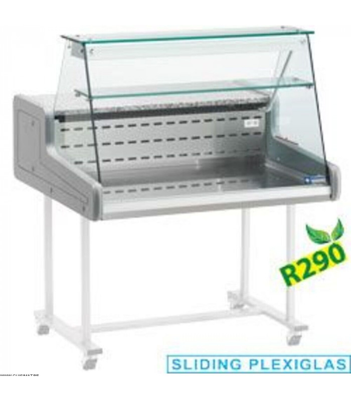 COMPTOIR VITRINE REFRIGERE VITRE DROITE 150CM DIAMOND dans FRIGOS VITRINES