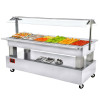 BUFFET - SALAD BAR REFRIGERE, 6X GN1/1-150 BOIS BLANC DIAMOND dans BUFFET FROID