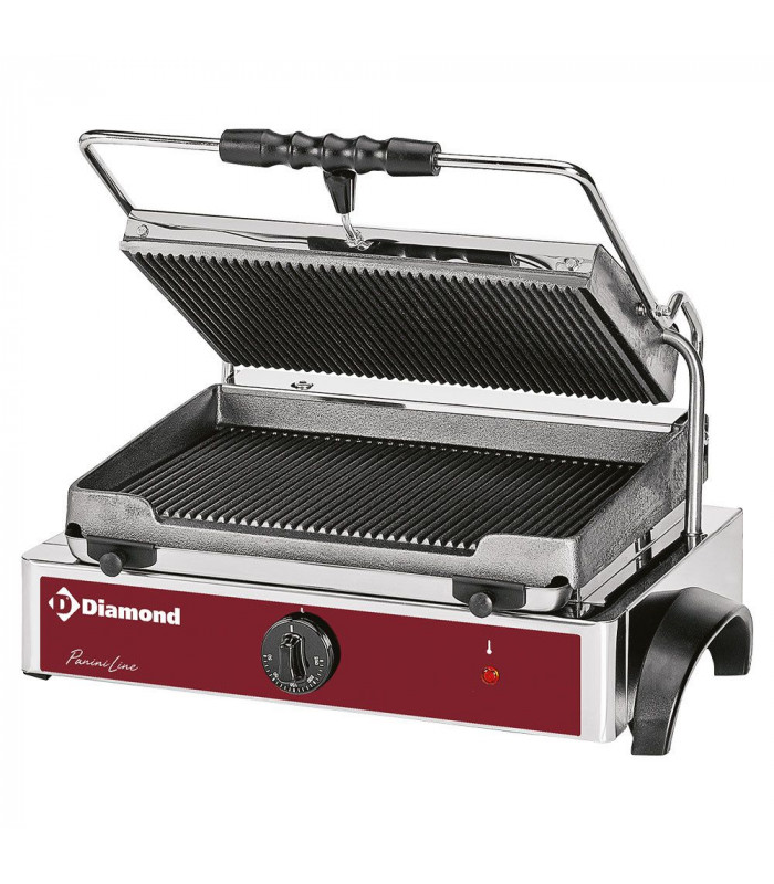 EOL  GRILL-PANINI "MEDIUM" ELECTRIQUE - PLAQUES RAINUREES DIAMOND dans GRILL DE CONTACT