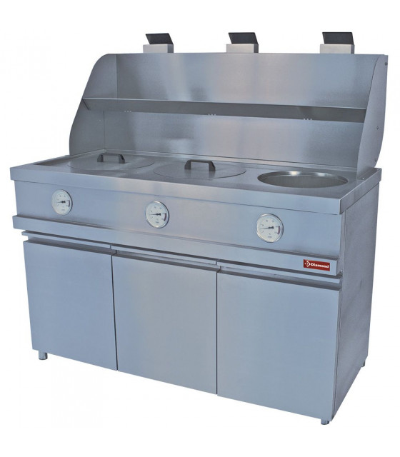 FRITEUSE GAZ 3 CUVES RONDES HEAVY DUTY DIAMOND dans GAZ