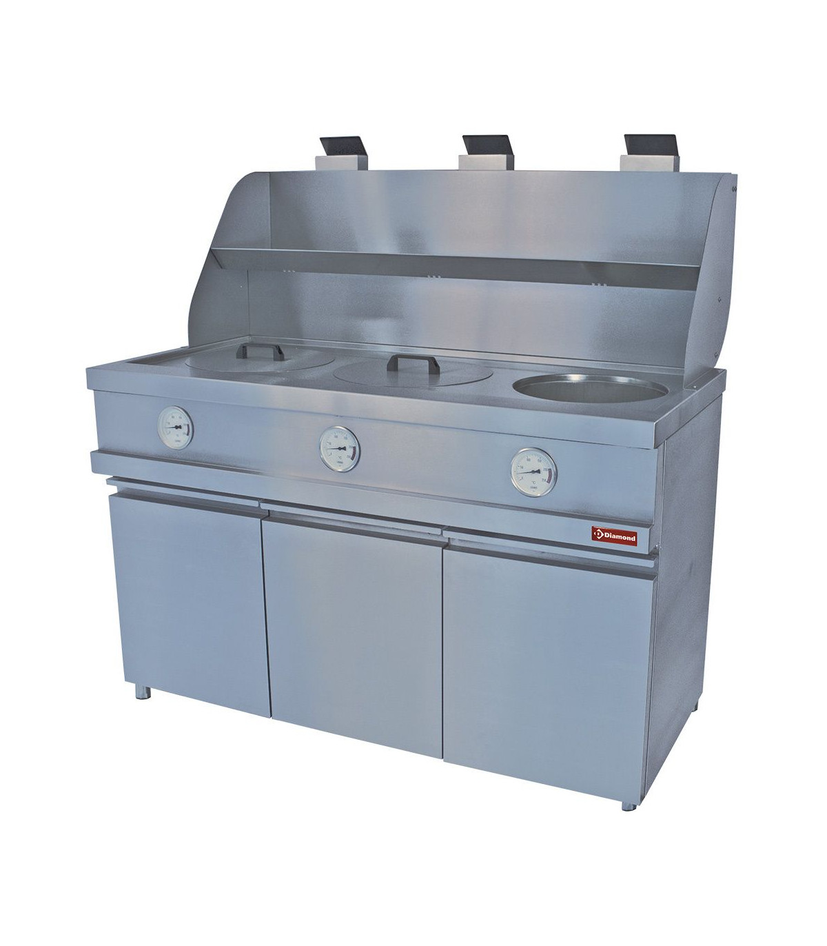 FRITEUSE GAZ 3 CUVES RONDES HEAVY DUTY DIAMOND dans GAZ