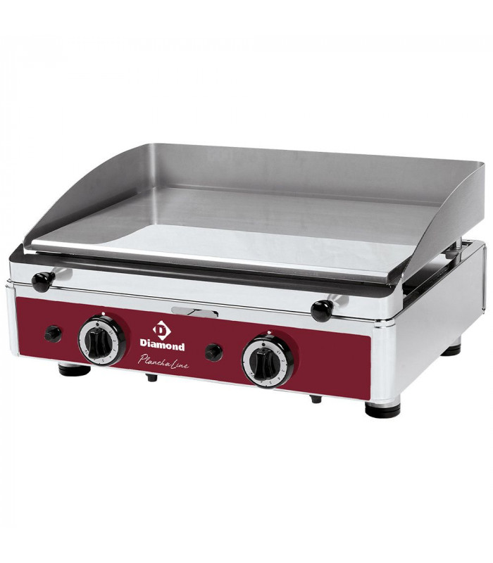 PLAQUE DE CUISSON LISSE CHROMEE GAZ DIAMOND dans PLAQUE A SNACKER