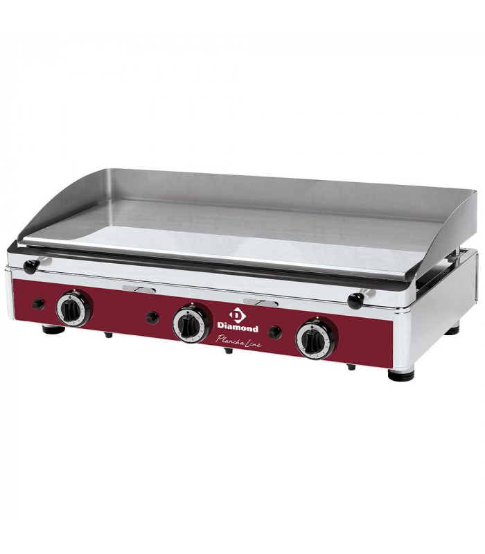 PLAQUE DE CUISSON LISSE CHROMEE GAZ DIAMOND dans PLAQUE A SNACKER