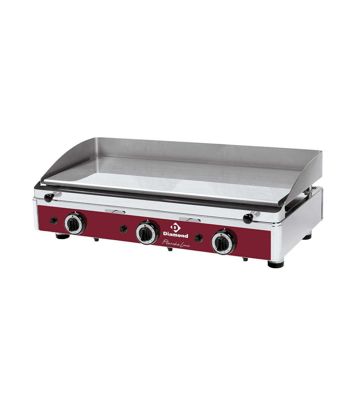 PLAQUE DE CUISSON LISSE CHROMEE GAZ DIAMOND dans PLAQUE A SNACKER