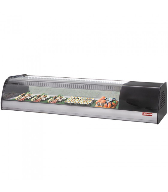 VITRINE REFRIGERRE POUR SUSHI DOUBLE FOND PERFORE 138CM DIAMOND dans STRUCTURES REFRIGEREES