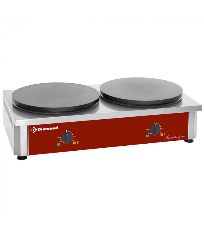 CREPIERE ELECTRIQUE 2 PLAQUES Ø400MM DIAMOND dans CREPIERE