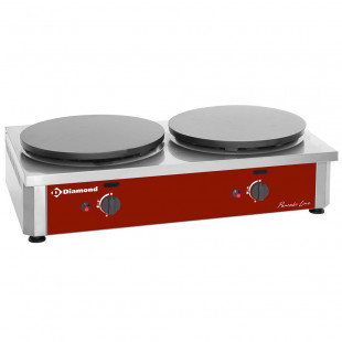 CREPIERE GAZ 2 PLAQUES Ø400MM DIAMOND dans CREPIERE