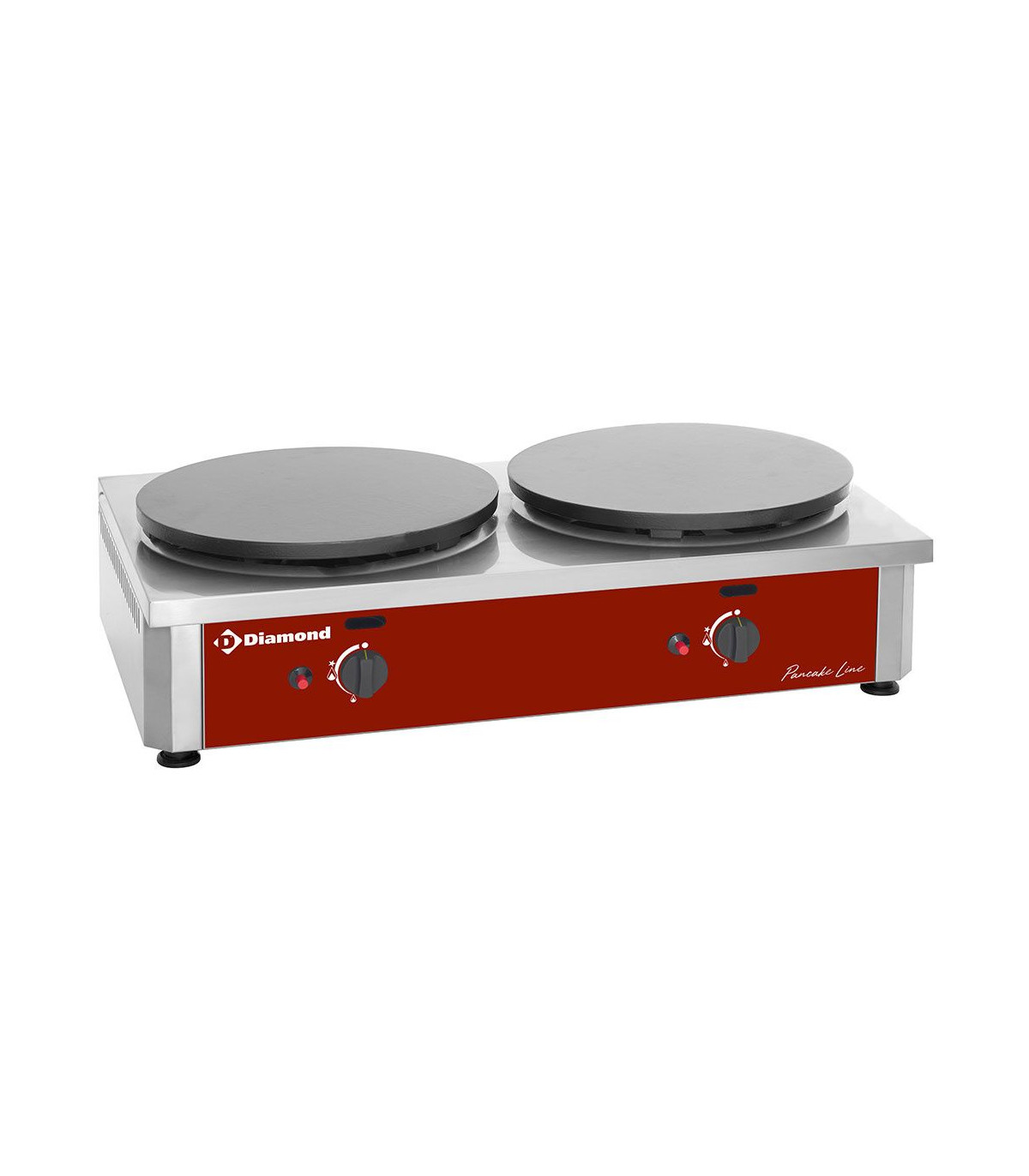 CREPIERE GAZ 2 PLAQUES Ø400MM DIAMOND dans CREPIERE