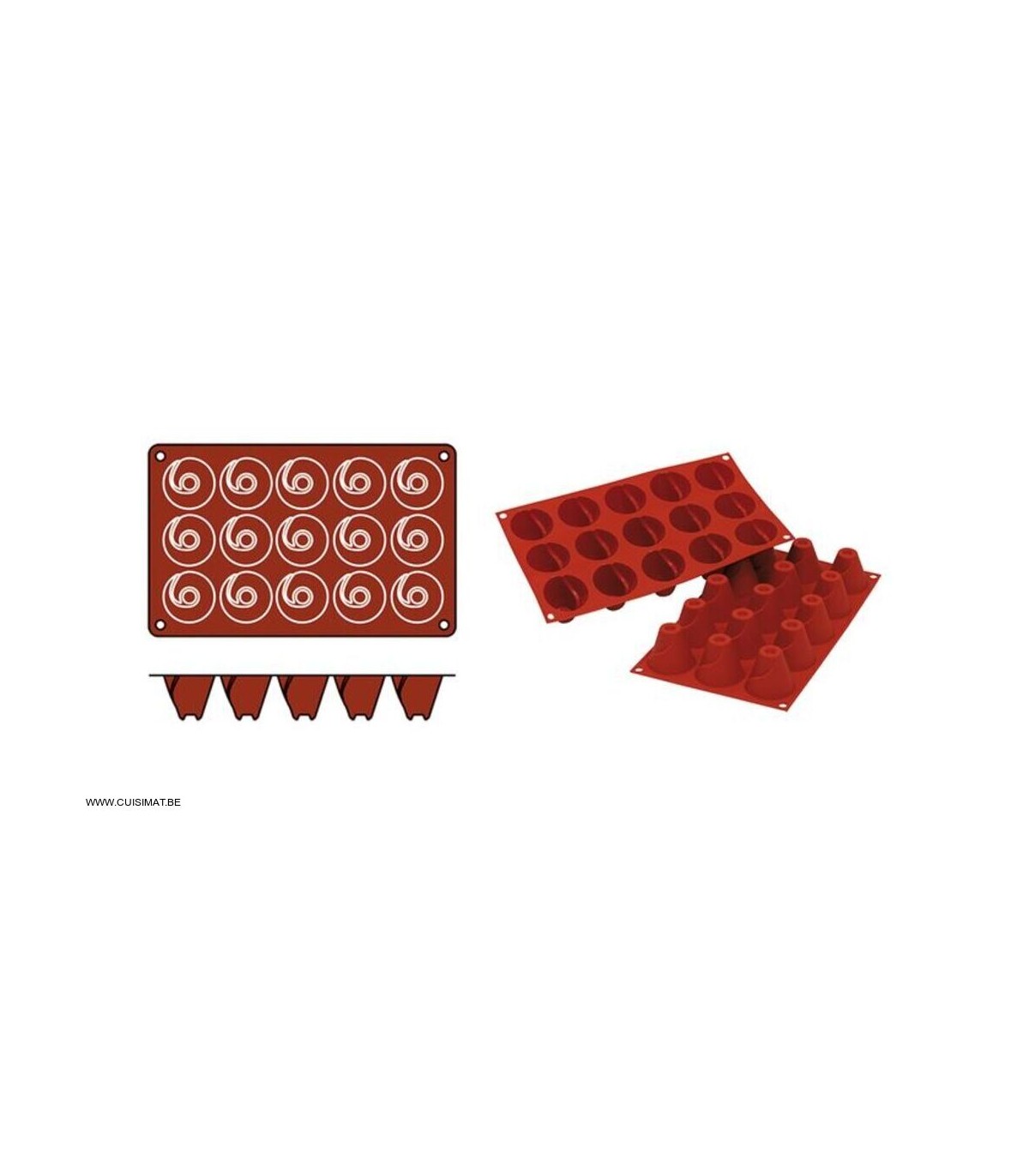 EOL  MOULE EN SILICONE GN1/3 MEDIUM VULCANO SF094 MEDIUM VULCANO SILICON FLEX dans MOULES PATISSERIES