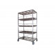 CHARIOT DE SECHAGE PLATEAUX ET BACS GASTRO 3 NIVEAUX 4 ROULETTES