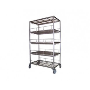 CHARIOT DE SECHAGE PLATEAUX ET BACS GASTRO 3 NIVEAUX 4 ROULETTES dans CHARIOT DE DEBARRASSAGE