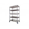 CHARIOT DE SECHAGE PLATEAUX ET BACS GASTRO 3 NIVEAUX 4 ROULETTES dans CHARIOT DE DEBARRASSAGE