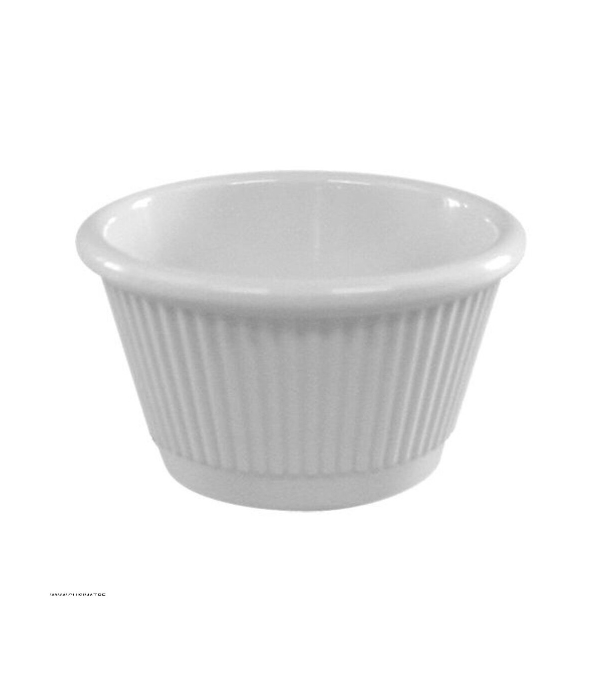 RAMEQUIN EN MELAMINE BLANC Ø6CM BORDS COTELES dans ARTICLES DE PRESENTATION