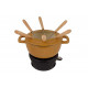 SET FONDUE BOURGUIGNONE AMBER GOLD Ø18CM FONTE + 6 FOURCHETTES
