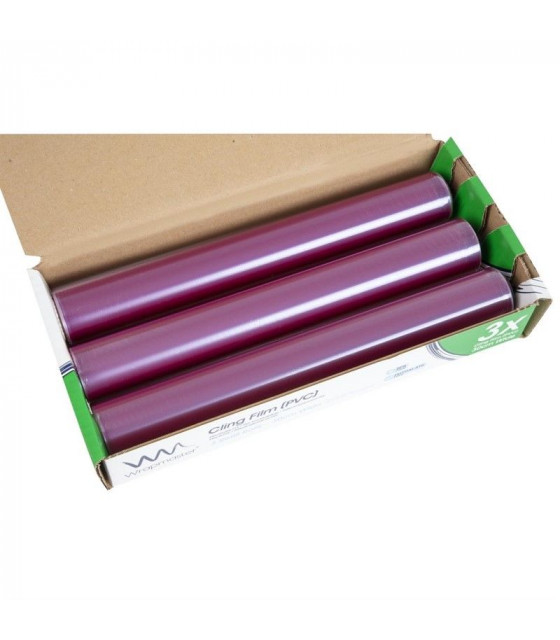 FILM ALIMENTAIRE 30CM*100M POUR DISTRIBUTEUR COMPACT LOT DE 3 WRAPMASTER dans FILM ET ALU ALIMENTAIRE