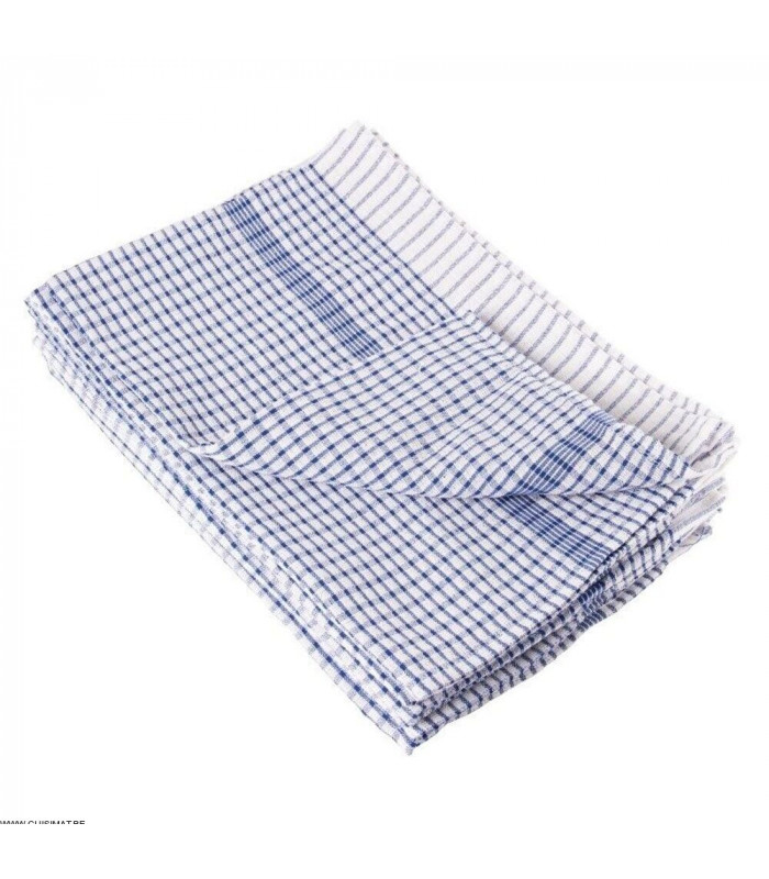 ESSUIE DE CUISINE 75*50CM BLEU 10 PIECES CUISIMAT dans ESSUIES