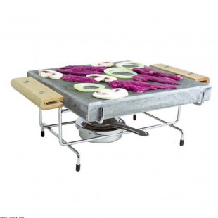 PIERRE A CUIRE 25X25CM AVEC SUPPORT TELLIER dans APPAREIL A FONDUE ET SPECIALITES