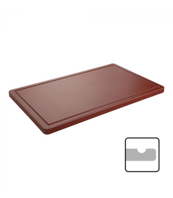 PLANCHE A DECOUPER BRUNE 60X33X4CM CATERCHEF dans PLANCHES A DECOUPER