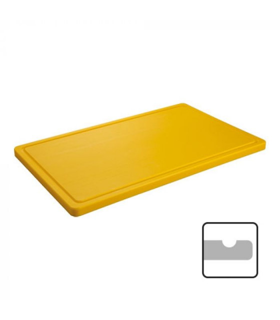 PLANCHE A DECOUPER JAUNE 50X30X2CM CATERCHEF dans PLANCHES A DECOUPER