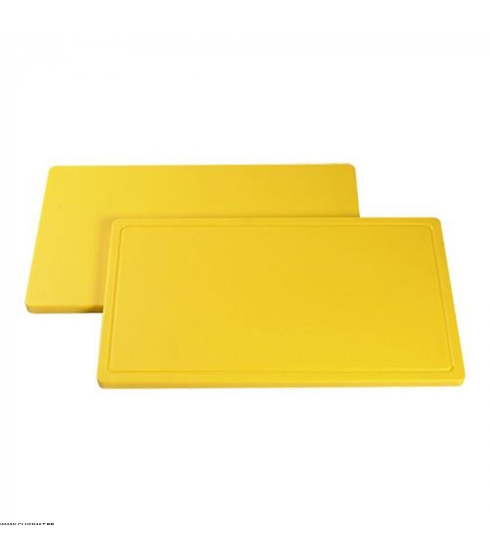 PLANCHE A DECOUPER JAUNE 60X33X4CM CATERCHEF dans PLANCHES A DECOUPER