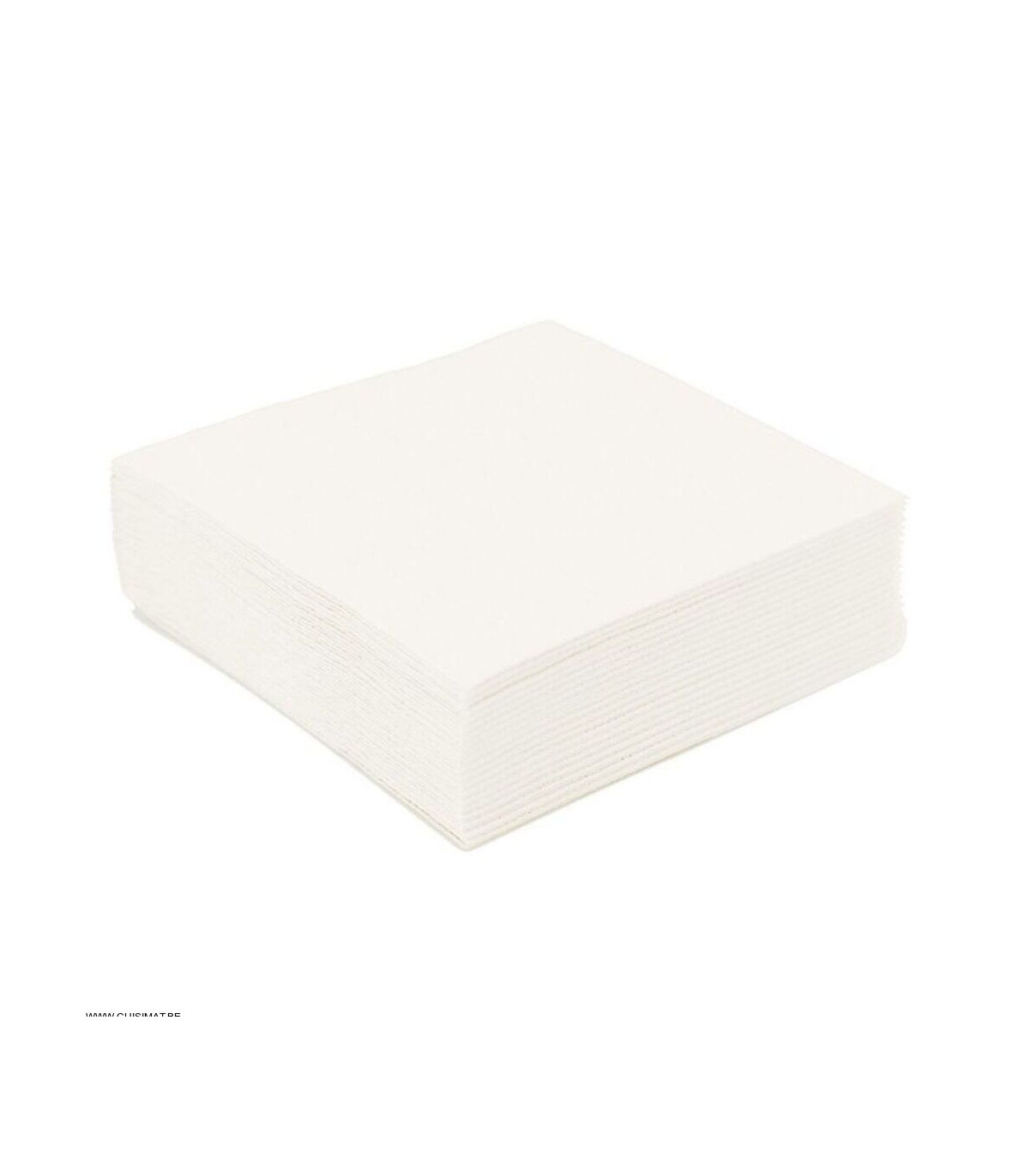 SERVIETTES COCKTAIL BLANCHES DOUBLE POINT 20X20CM 100 PIECES dans SERVIETTES