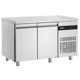 TABLE REFRIGEREE GASTRONORME - 2 PORTES - DESSUS INOX - FROID VENTILE 0 A +10°C dans TABLES REFRIGEREES