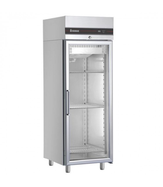 ARMOIRE FROIDE GN2/1 - FROID VENTILE -2 +8°C - 654 L - 1 PORTE VITREE dans FRIGOS INOX