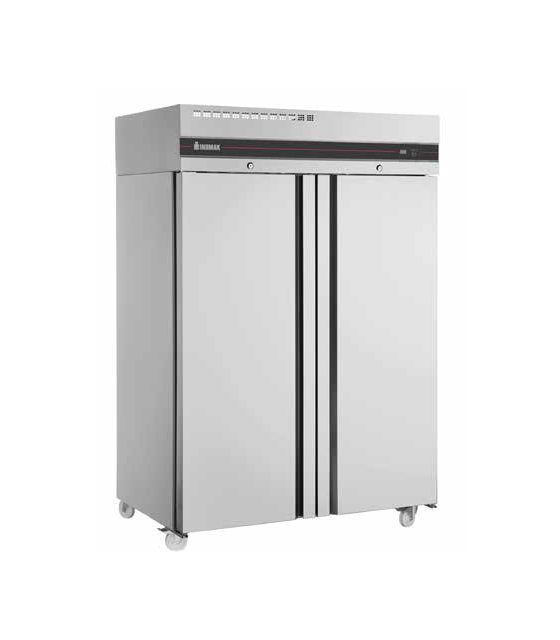 ARMOIRE FROIDE GN2/1 - FROID VENTILE -10° A -22°C - 1432 L - 2 PORTES PLEINES dans CONSERVATEUR INOX