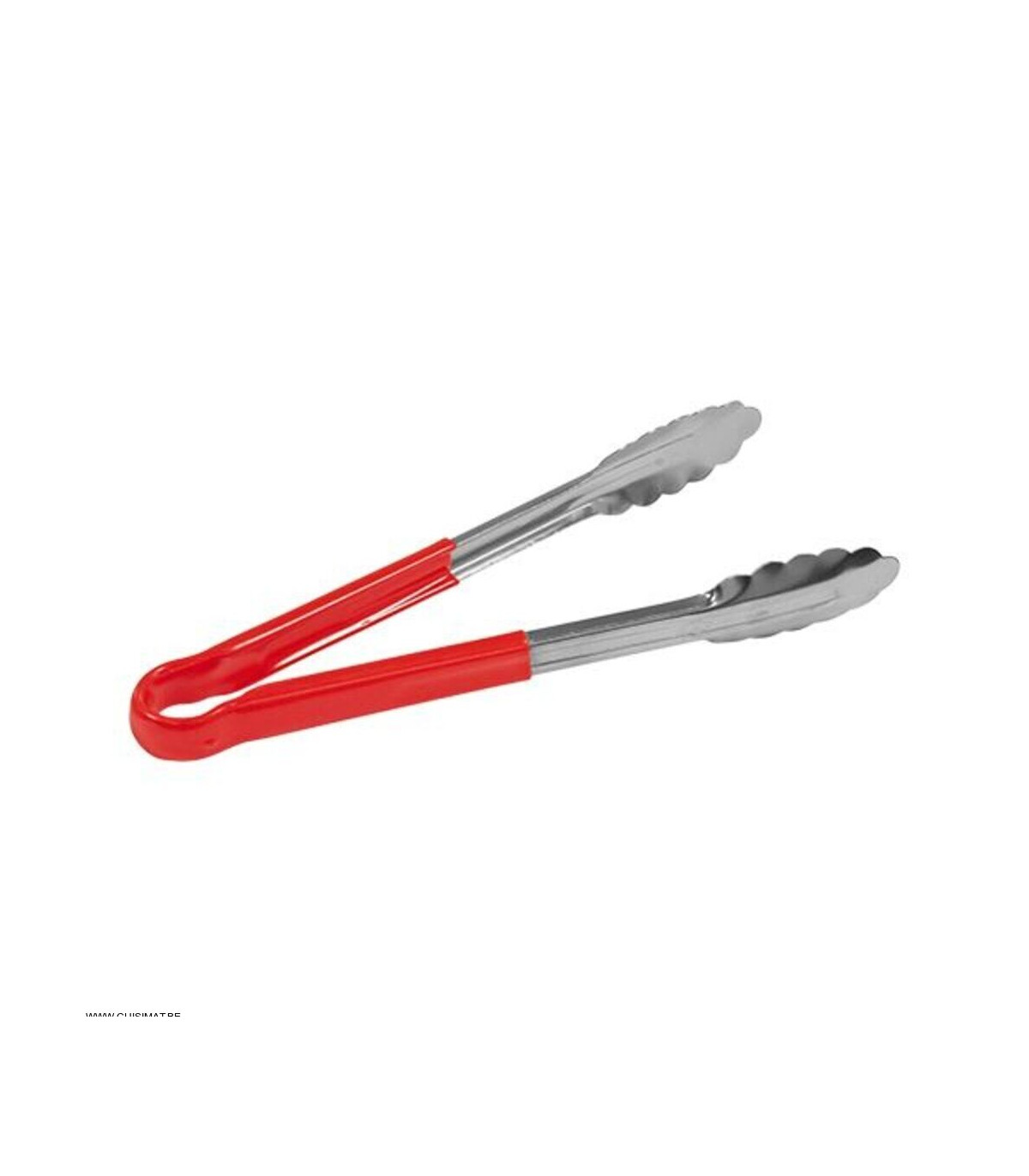 PINCE DE SERVICE 23CM AVEC POIGNEE EN PLASTIQUE ROUGE dans USTENSILES DE SERVICE