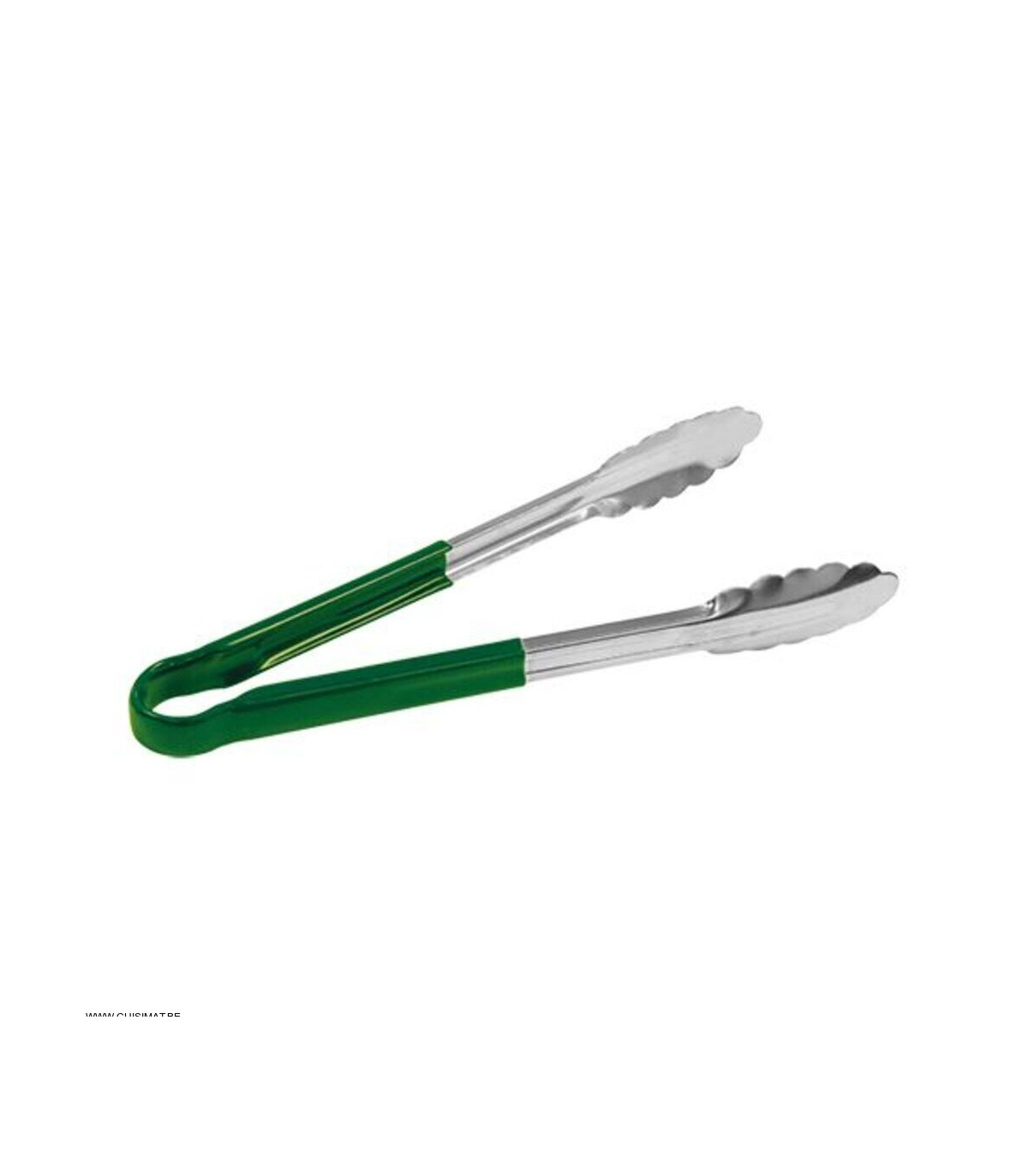 PINCE DE SERVICE 23CM AVEC POIGNEE EN PLASTIQUE VERTE dans USTENSILES DE SERVICE