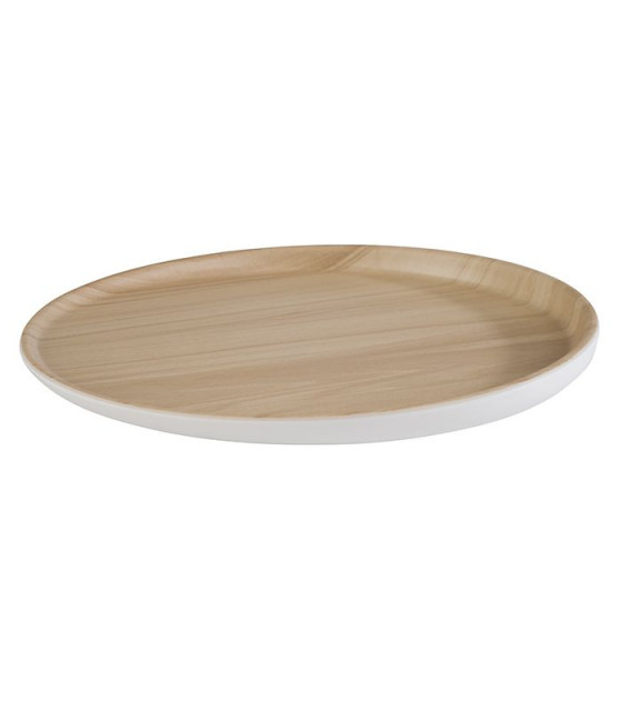 PLAT EN MELAMINE FRIDA BI COULEUR Ø38CM MARRON/BLANC APS dans PLAT GATEAUX ET TARTES