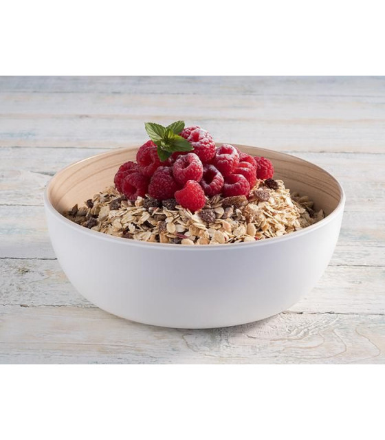 SALADIER EN MELAMINE FRIDA BI COULEUR Ø21.5CM MARRON/BLANC 1.8LT APS dans ARTICLES DE PRESENTATION