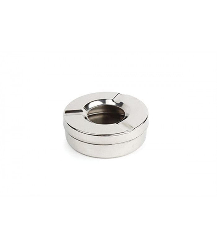 CENDRIER INOX ACEC COUVERCLE Ø9.5CM dans CENDRIERS