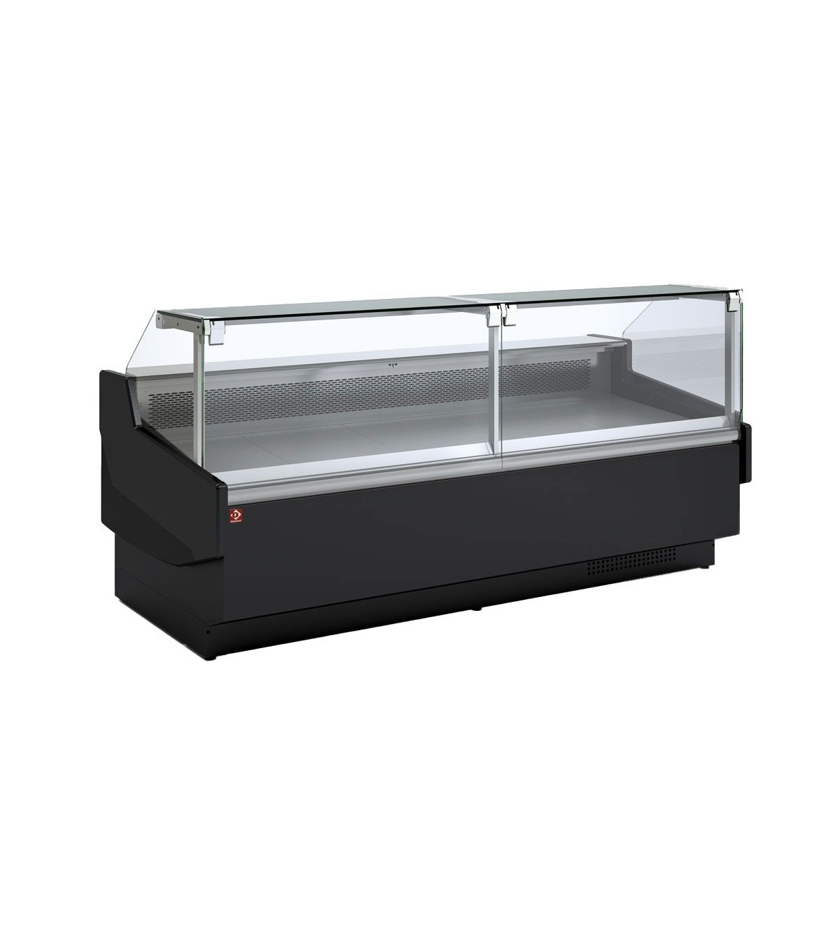 COMPTOIR VITRINE VENTILE AVEC RESERVE - NOIR 2125MM dans COMPTOIR