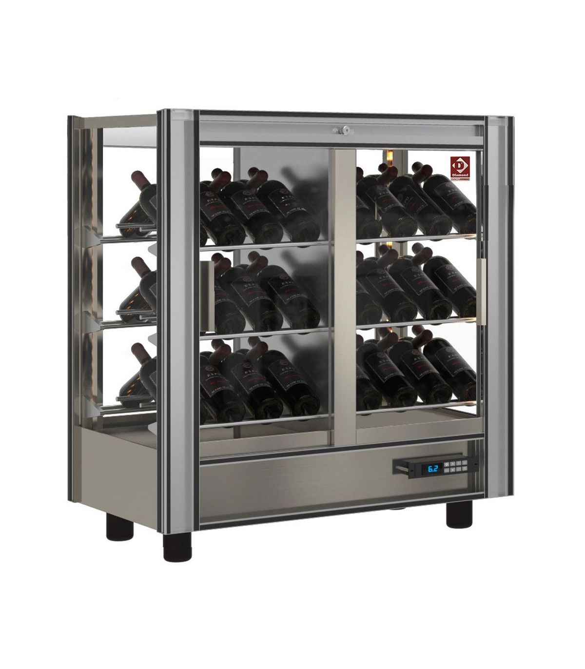 VITRINE REFRIGEREE A VIN 216LT TRAVERSANTE ET MODULABLE DIAMOND dans CAVE A VIN