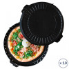 BOITE A PIZZA RONDE REUTILISABLE NOIRE - LOT DE 10 dans USTENSILES POUR PIZZA