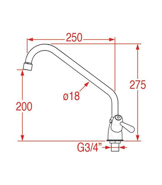 ROBINET MELANGEUR MONOTROU EROS 275MM dans ROBINETTERIE