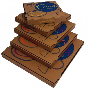 BOITE PIZZA AMERICA 33X33X3.5 KRAFT DECOR BLEU 100 PIECES dans EMBALLAGE EN CARTON ET PAPIER