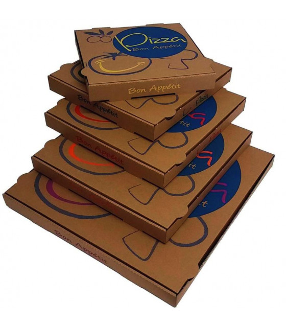 BOITE PIZZA AMERICA 40X40X3.5 KRAFT DECOR BLEU 100 PIECES dans EMBALLAGE EN CARTON ET PAPIER