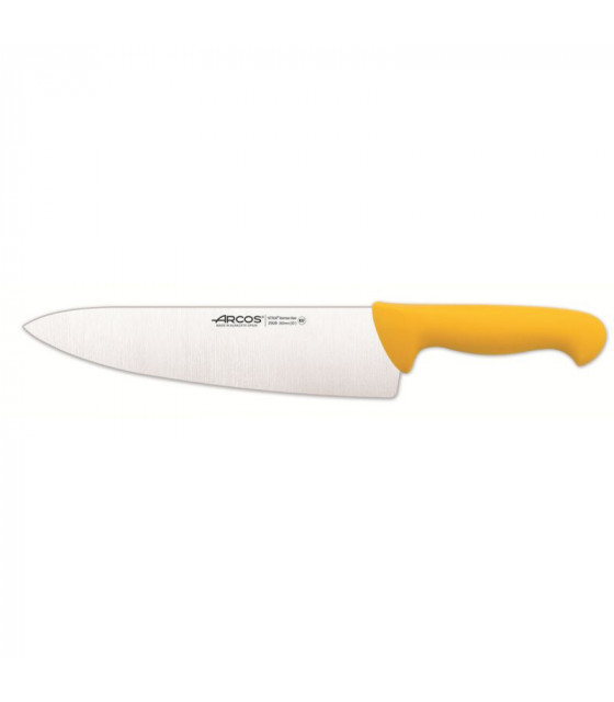 COUTEAU CUISINE LARGE 25CM JAUNE ARCOS dans ARCOS