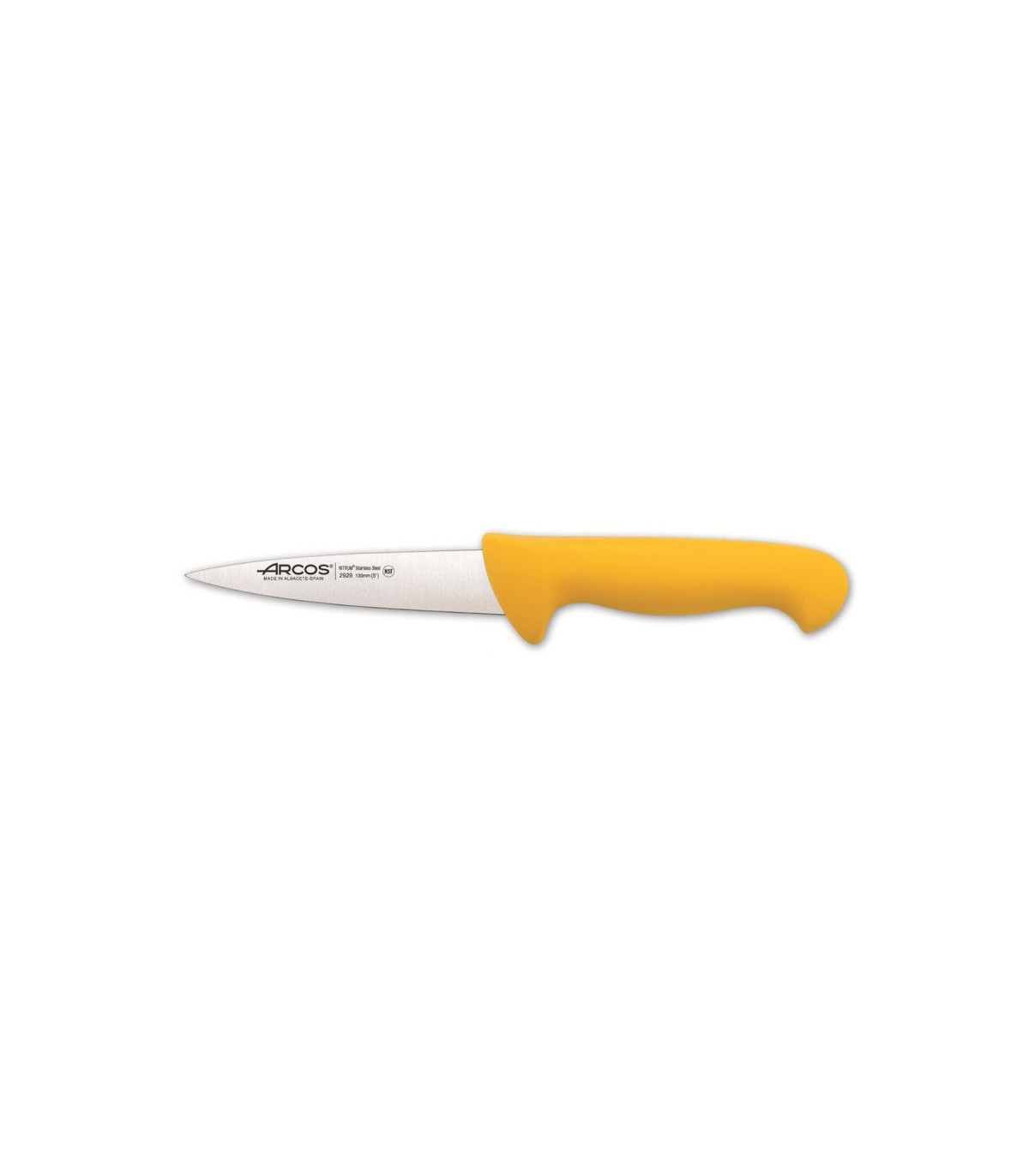 COUTEAU DE BOUCHER 13CM A SAIGNER JAUNE ARCOS dans ARCOS