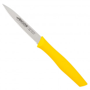 COUTEAU OFFICE LAME CRANTEE 10CM JAUNE ARCOS dans ARCOS