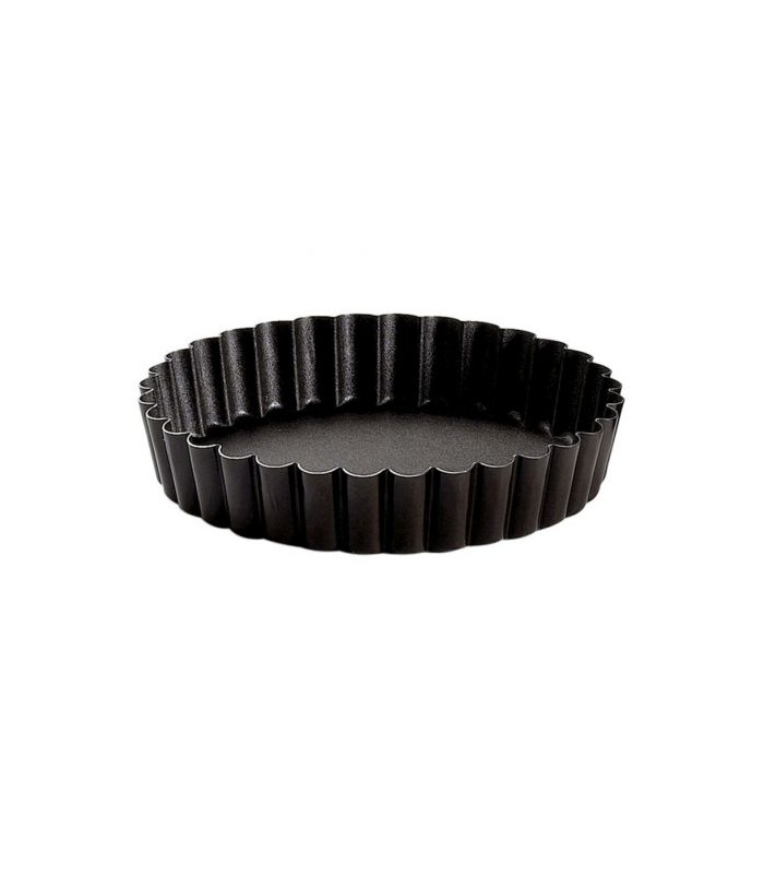 TARTELETTE RONDE CANNELEE - ANTIADHERENTE - FOND FIXE - Ø90/75MM H15MM GOBEL dans MOULES PATISSERIES