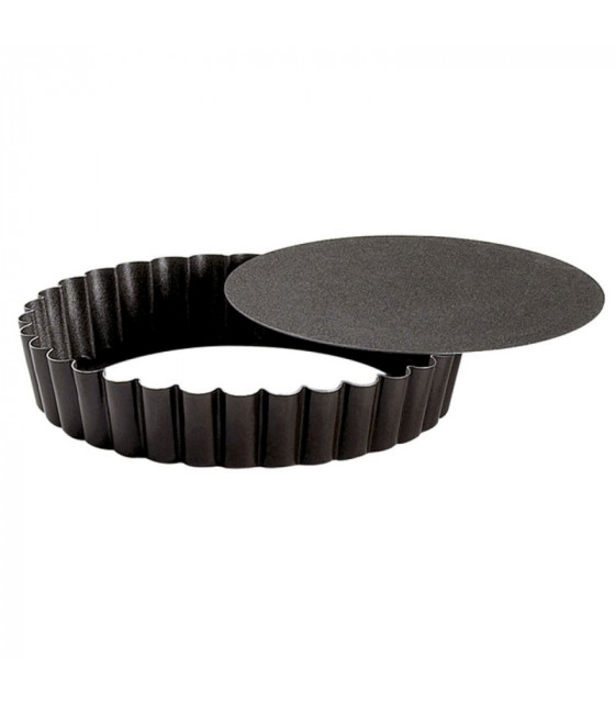 TARTELETTE RONDE CANNELEE - ANTIADHERENTE - FOND MOBILE - Ø100/85MM H18MM GOBEL dans MOULES PATISSERIES