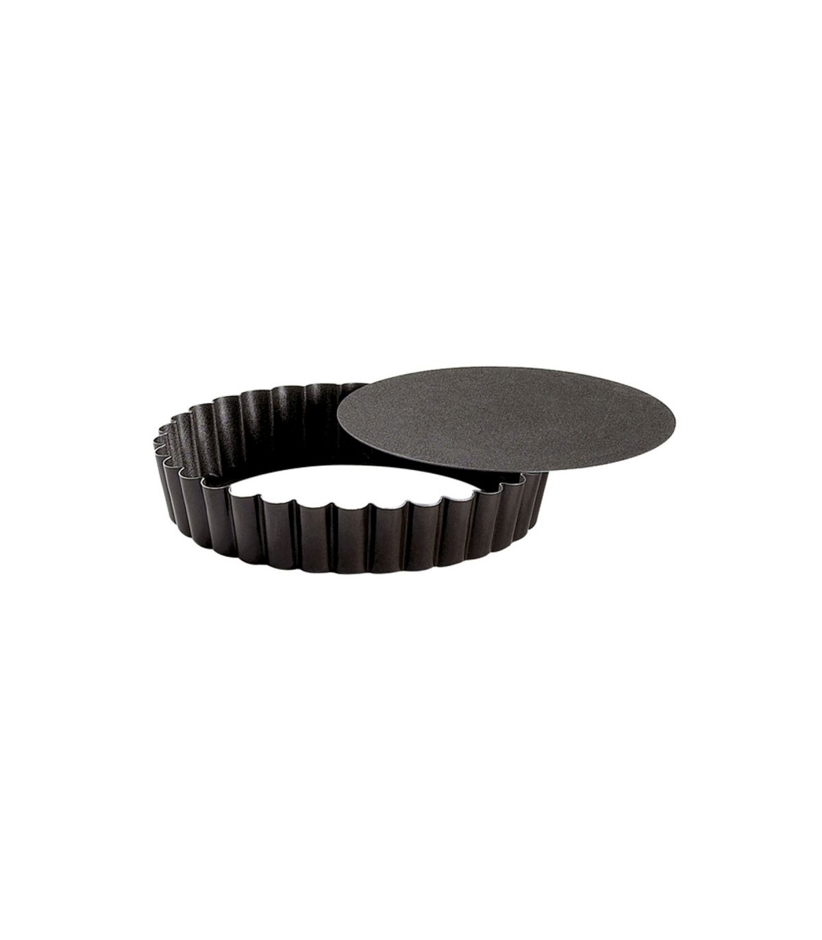 TARTELETTE RONDE CANNELEE - ANTIADHERENTE - FOND MOBILE - Ø100/85MM H18MM GOBEL dans MOULES PATISSERIES