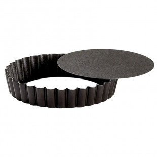 TARTELETTE RONDE CANNELEE - ANTIADHERENTE - FOND FIXE - Ø120/110MM H20MM GOBEL dans MOULES PATISSERIES