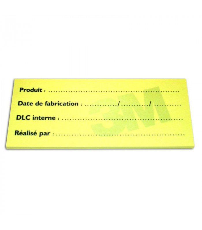 NOTE POST-IT DE TRACABILITE ALIMENTENTAIRE 50 FEUILLES 6 PIECES 3M dans ETIQUETTAGE