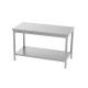 TABLE CENTRALE 800X600X850/900 AVEC ETAGERE BASSE EN KIT CUISIMAT